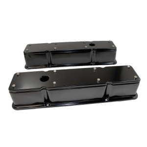 Racing Power Co-Packaged SBC Valve Covers Tall 2 Piece Black R9769BK