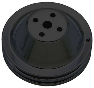 Trans-Dapt SBC SWP Water Pump Pulley 2 Groove Black 8601