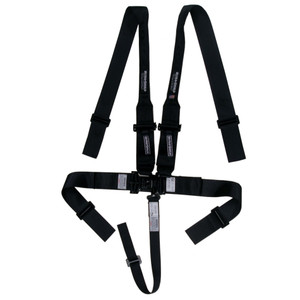 Ultra Shield Harness 5pt Black HANS Shoulder 3in Pull-Down HB22001H