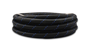 Vibrant Performance 20ft Roll -6 Black Blue Nylon Braided Flex Hose 11976B
