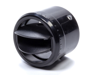 Vintage Air Double Vane Louver Black Bezel 2.70in Diameter 499193