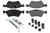 Centric Brake Parts Posi-Quiet Semi-Metallic Brake Pads with Hardwar 104.1123