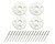 Dominator Race Products Scuff Plate Plastic 4pk White 1202-WH
