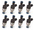 Holley 160 LB/HR Fuel Injectors 8pk Low Impedance 522-168FM