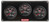 Quickcar Racing Products Redline 3 Gauge Panel OP/WT/VOLT 69-3017