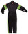 Racequip Black Suit Single Layer Kids XX-Small Green Trim 1950790RQP