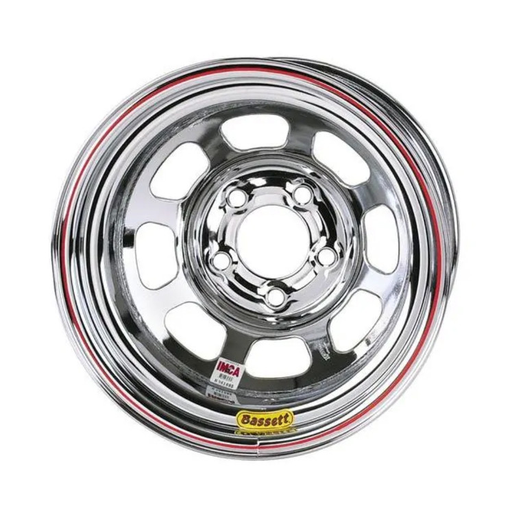 Bassett Wheel 14x7 D Hole 4x 100MM 3in Chrome 47SH3C