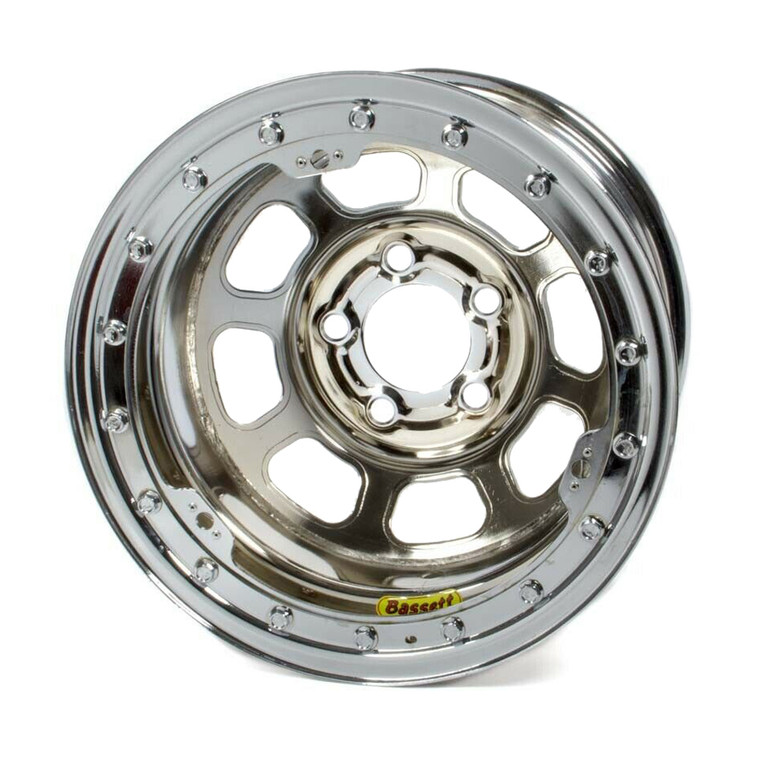 Bassett 15x8 B/L Chrome Wheel 5x5 2in BS 58D52ICLK