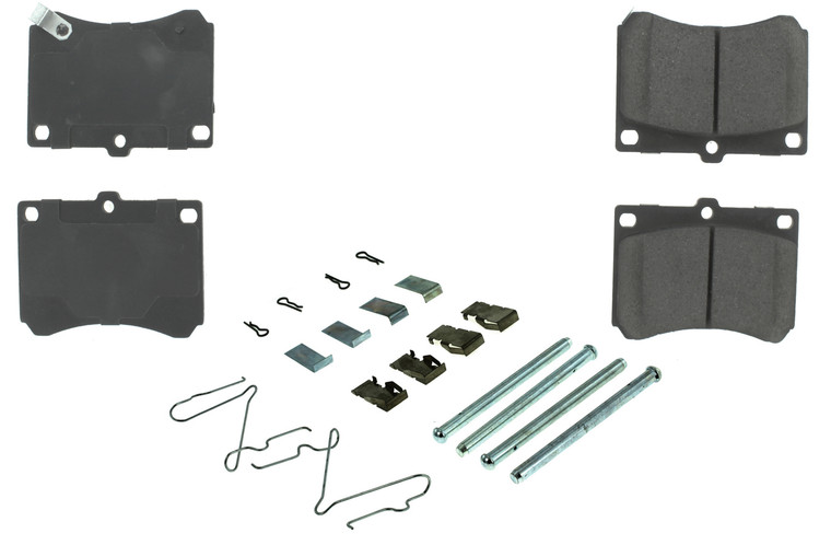Centric Brake Parts Posi-Quiet Semi-Metallic Brake Pads with Hardwar 104.0473