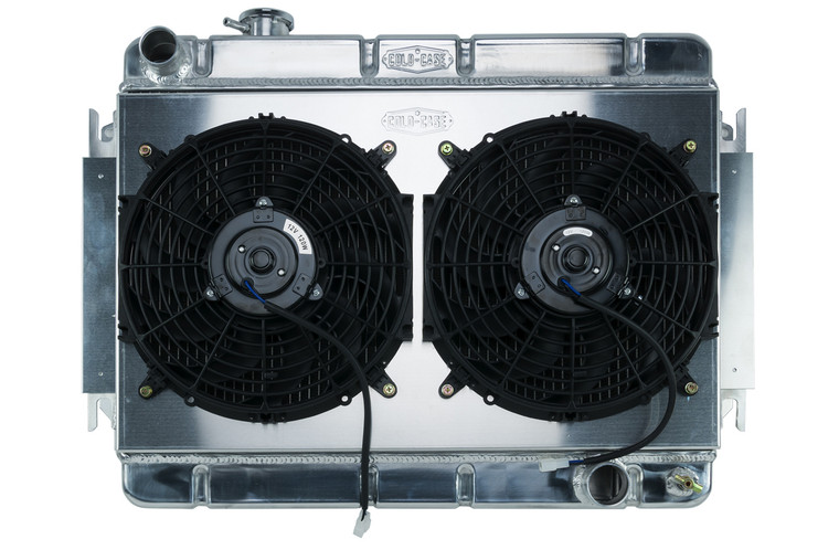 Cold Case Radiators 66-67 Chevelle Radiator & Dual 12in Fan Kit MT CHE542K