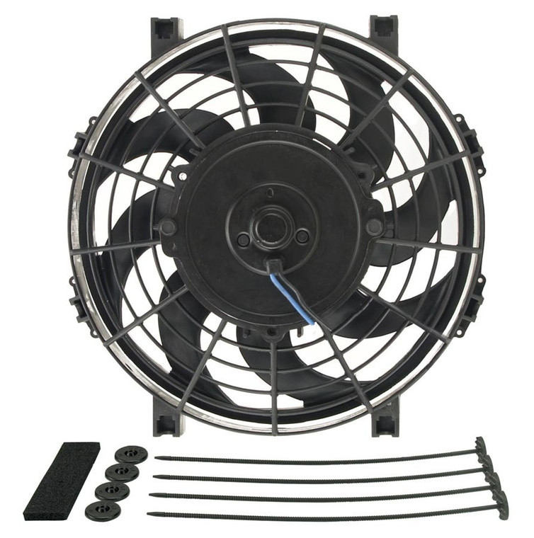 Derale 9in Tornado Electric Fan w/Standard  Mounting Kit 16619
