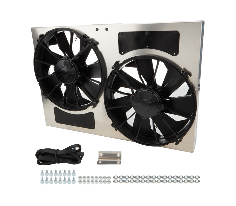 Derale Dual RAD Fan w/Alum Shroud Assembly 16826