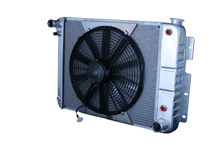 Dewitts Radiator Radiator w/Fans Camaro 67-69 SBC Auto Trans Raw 32-4139004A