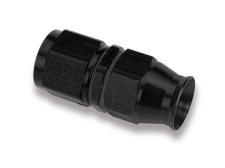 Earls #6 Alum TFE Hose End Black AT600136ERL