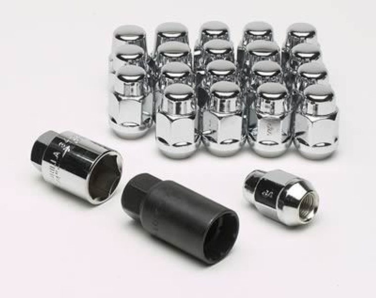 Gorilla Lug Nut and Lock System 1/2in Acorn Bulge Chrome 91783