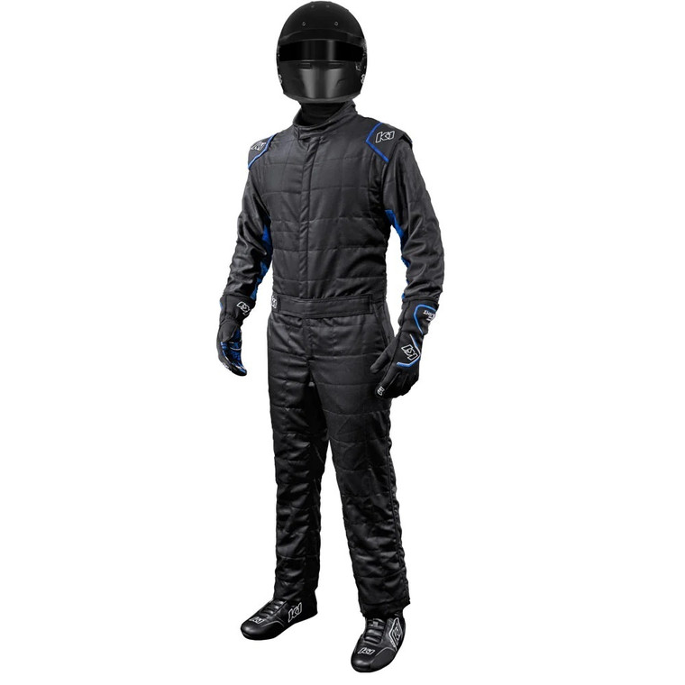 K1 Racegear Suit Outlaw Med / Lrg Black / Blue SFI 3.2A/5 20-OTL-NB-ML