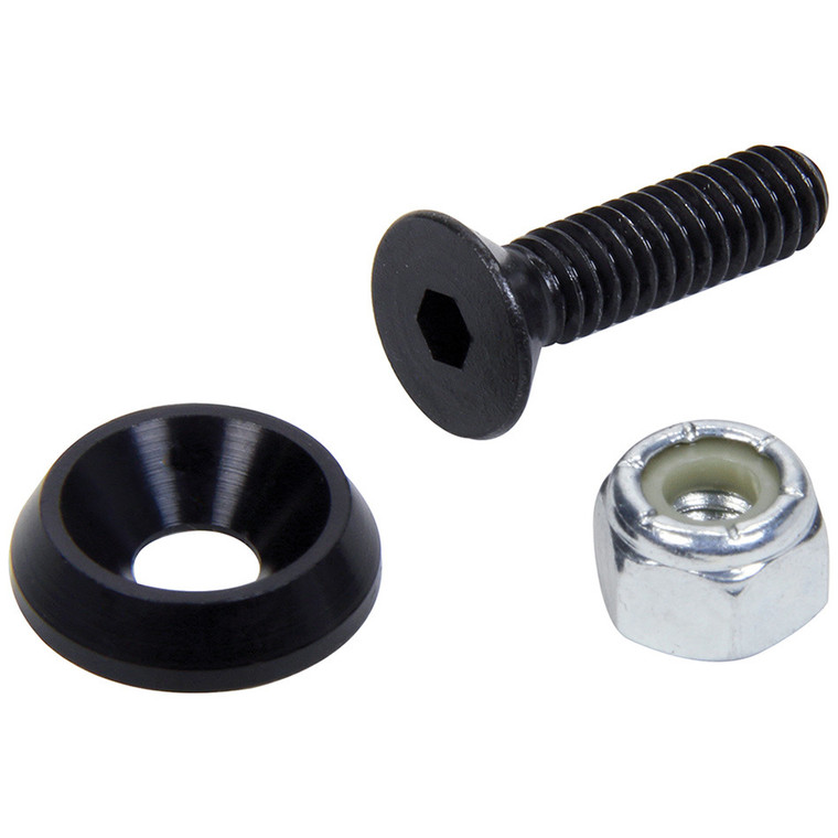 Allstar Performance Countersunk Bolts 1/4in w/ 3/4in Washer Blk 10pk ALL18629