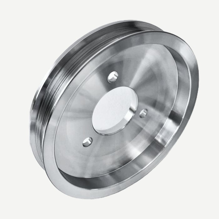 March Performance BBC Crank Pulley Polish W POL ASSY - CHEVY BB SW 7671