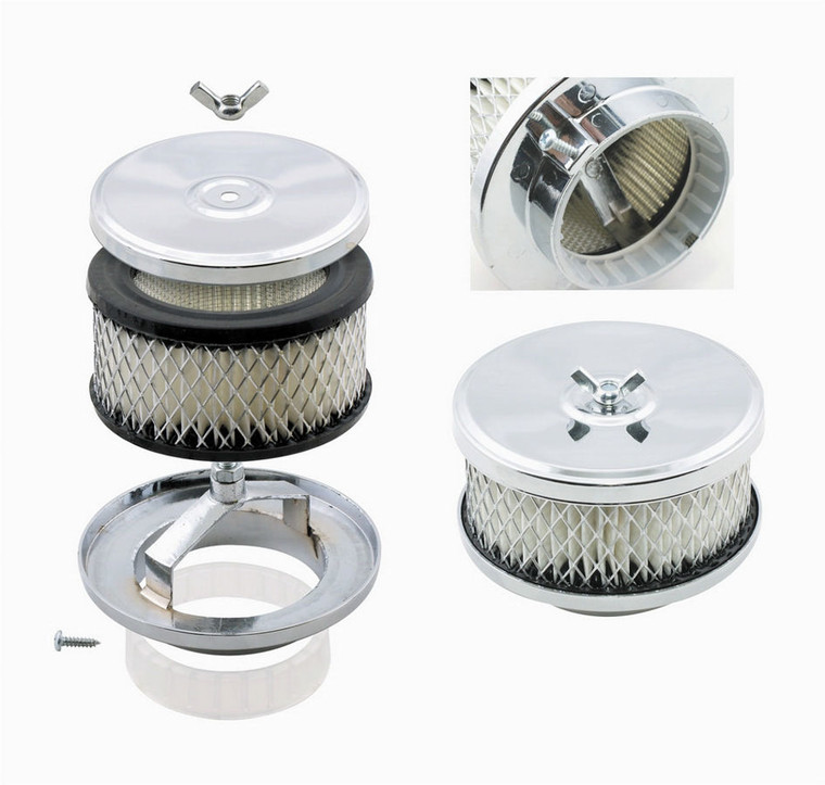Mr. Gasket 4in Chrome Air Cleaner  4354