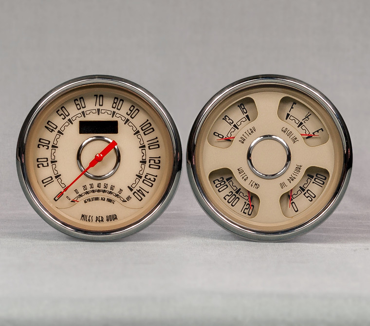 New Vintage Usa Woodward 2 Gauge Kit Speed/Tach Quad Gauges 37215-02