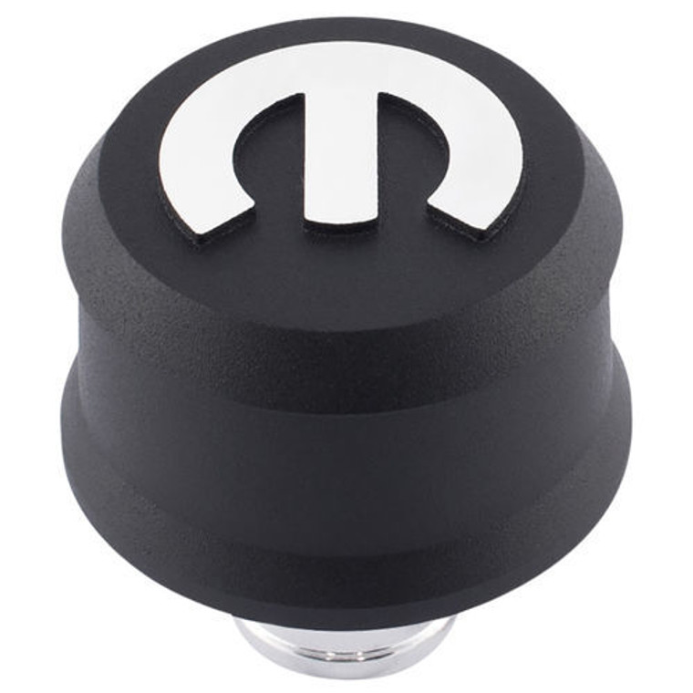 Proform MOPAR Emblem Slant Edge Breather Cap Black Crink 440-440