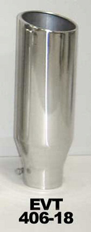 Pypes Performance Exhaust Exhaust Tip 4in x 6in 18in L Polished Bolt-on EVT406-18
