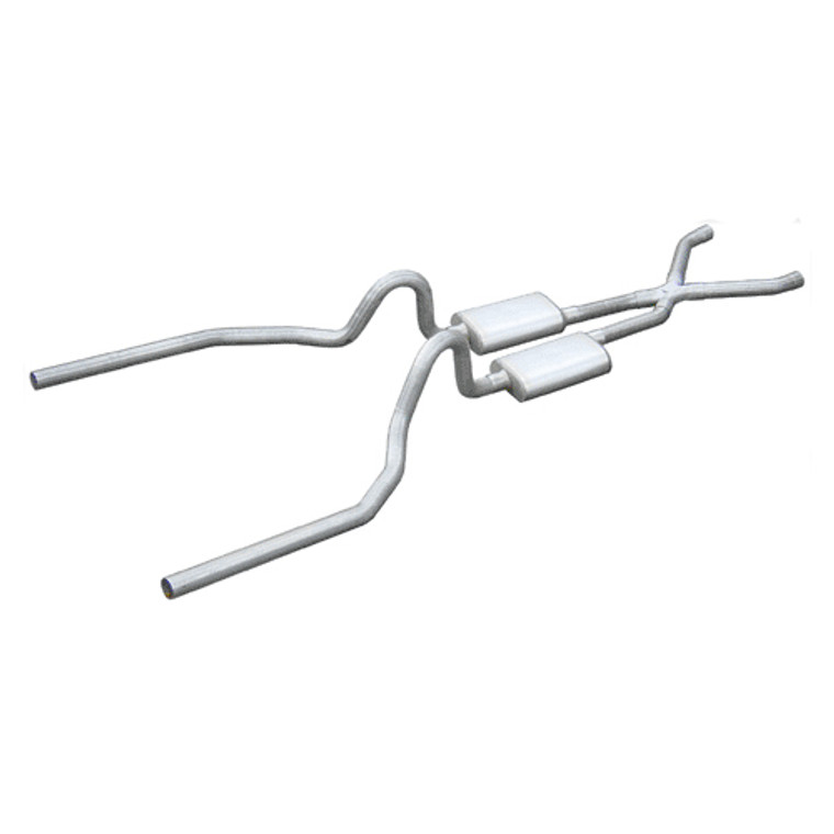 Pypes Performance Exhaust 64-70 Mustang V8 2.5in Exhaust System w/X-Pipe SFM03S