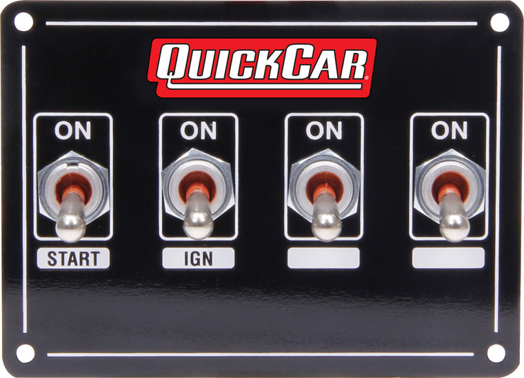 Quickcar Racing Products Ignition Panel Extreme 4 Switch w/ Pigtail 50-740