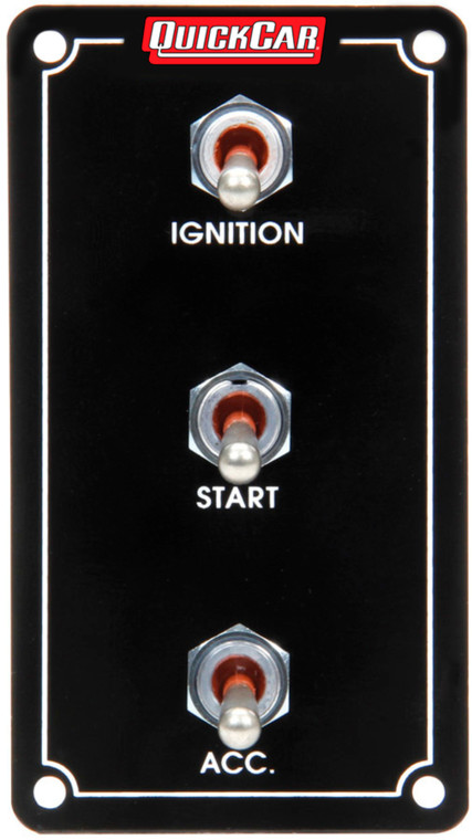 Quickcar Racing Products Ign. Panel Extreme Vert. 3 Switch Dual Ignition 50-7911