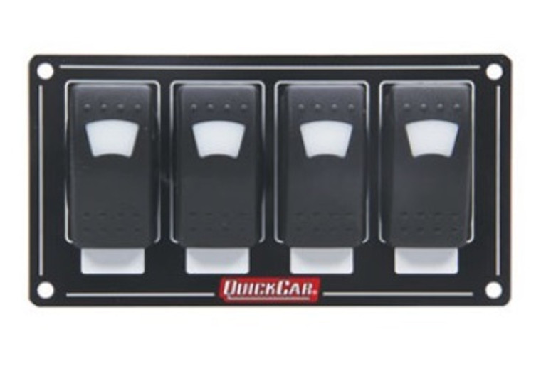 Quickcar Racing Products Accessory Panel 4 Switch Rocker Lighted 52-717