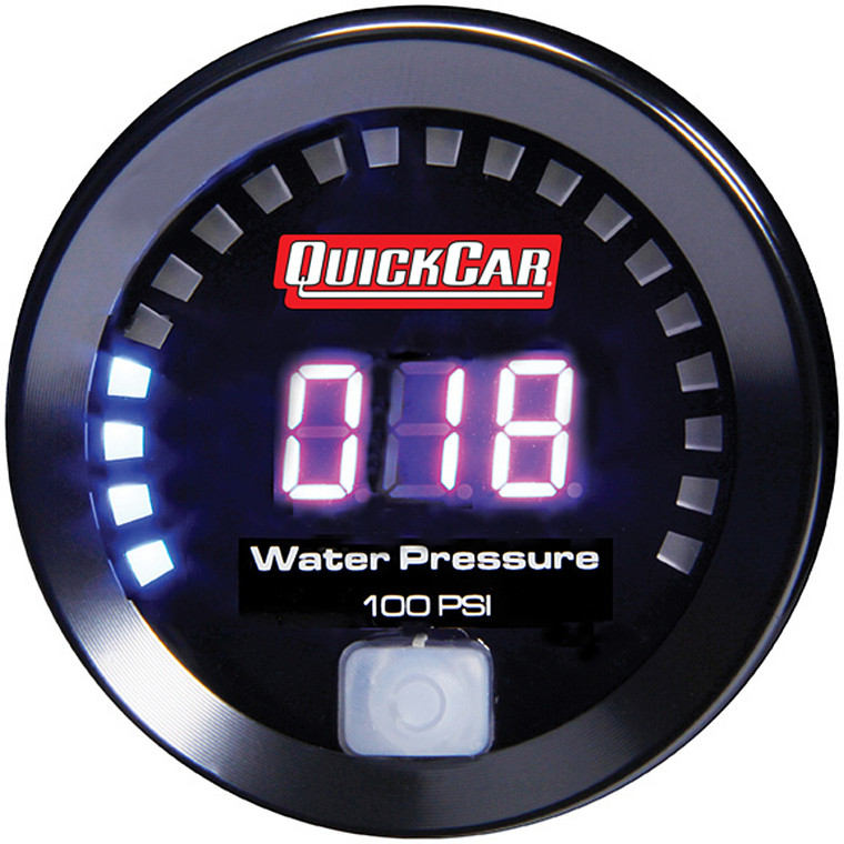 Quickcar Racing Products Digital Water Pressure Gauge 0-100 67-008