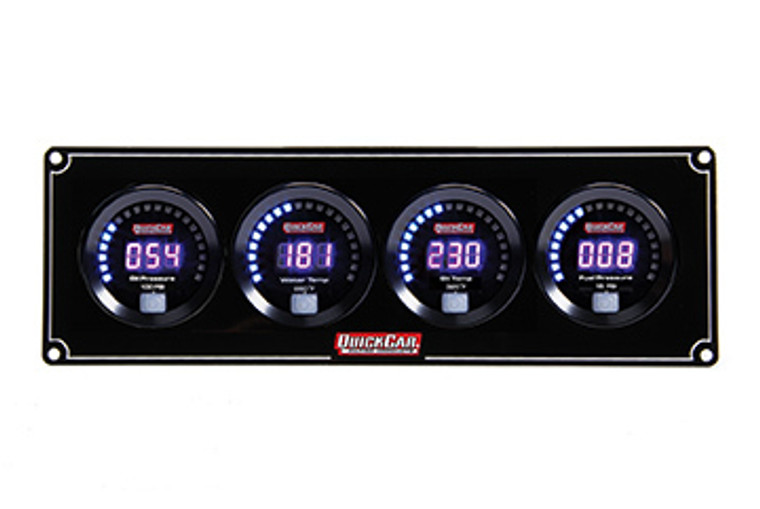 Quickcar Racing Products Digital 4-Gauge Panel OP/WT/OT/FP 67-4021