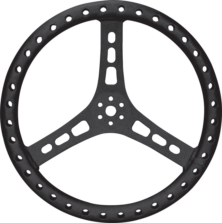 Quickcar Racing Products 15in Steering Wheel L/W Aluminum Black 68-006