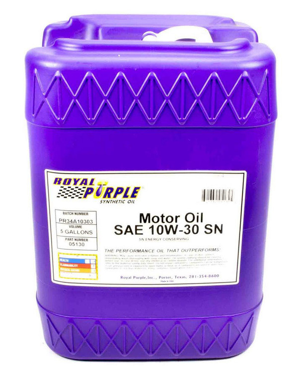 Royal Purple Synthetic Motor Oil 5Gal 10W30 05130