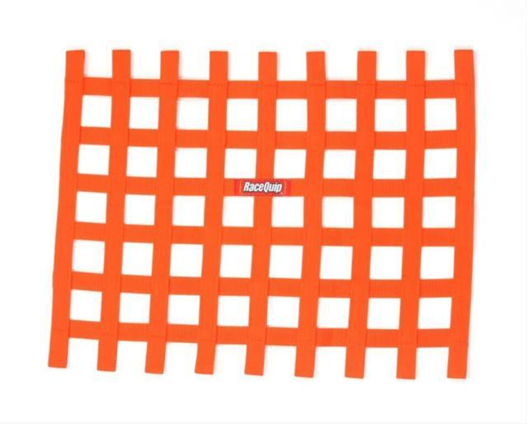 Racequip Ribbon Window Net Orange Non-SFI 18in x 24in 721045RQP