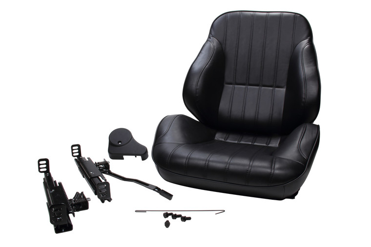 Scat Enterprises Rally Low Back Seat - RH - Black Vinyl 80-1050-51R