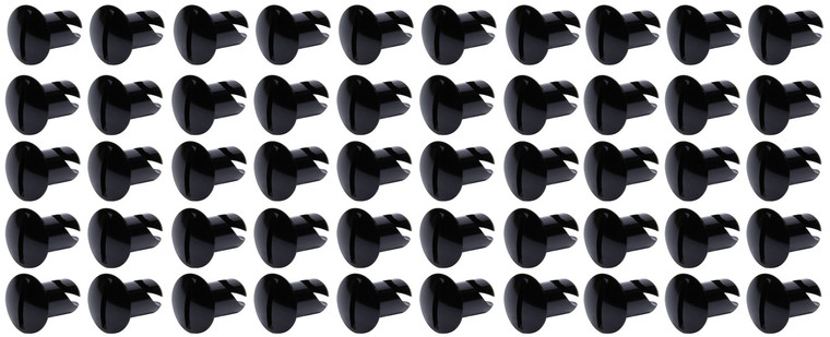 Ti22 Performance Oval Head Dzus Buttons .500 Long 50 Pack Black TIP8102-50