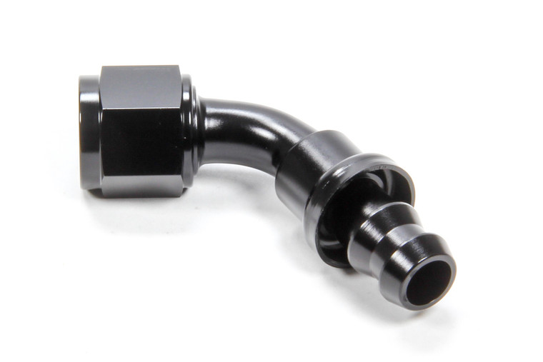 Triple X Race Components #8 60 Degree Hose End Push Lock HF-16008BLK