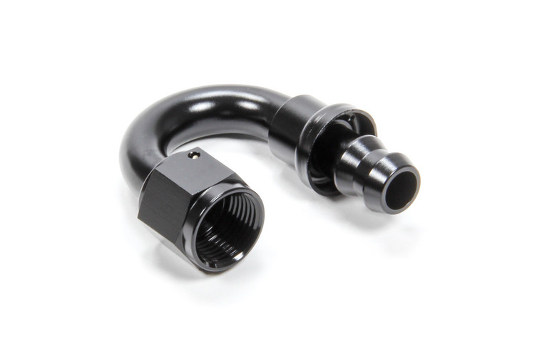 Triple X Race Components #8 180 Degree Hose End Push Lock HF-18008BLK