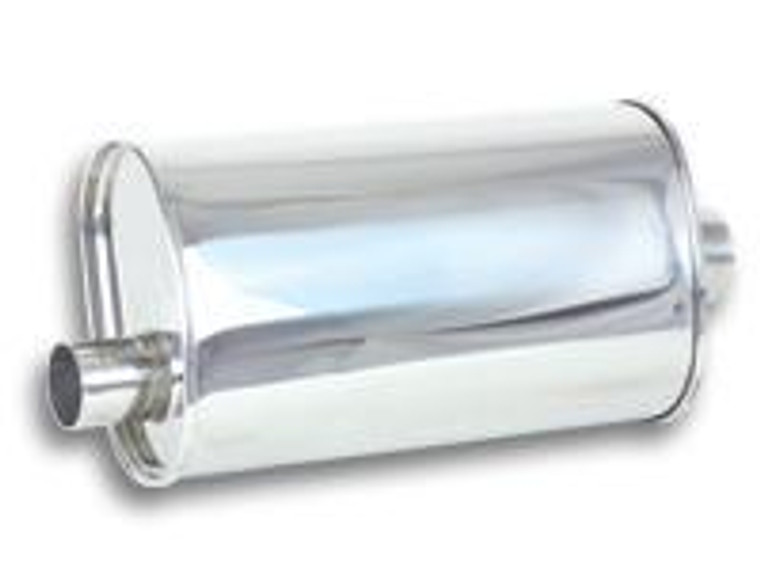Vibrant Performance S/S Oval Muffler 2-1/2in In 2-1/2in Out- Offset C 1106