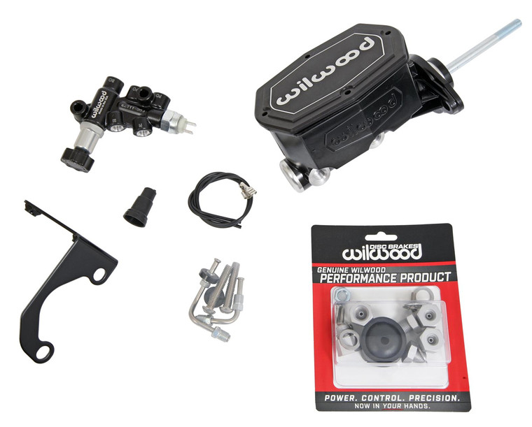 Wilwood Alum. Tandem M/C Kit w. Brkt Prop Valve 15/16in 261-14962-BK