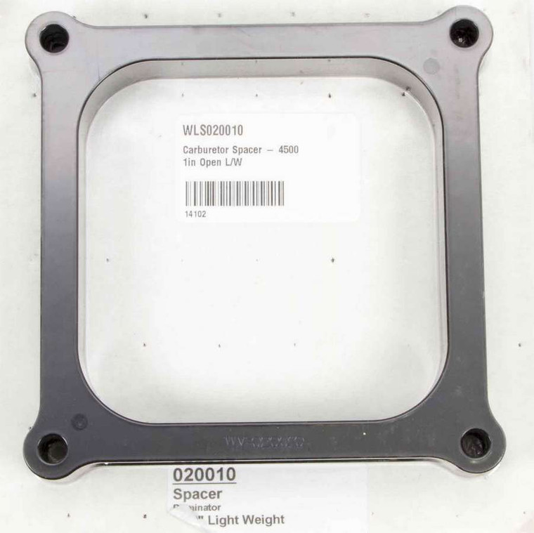 Wilson Manifolds Carburetor Spacer - 4500 1in Open L/W 020010