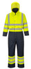 Portwest S485Y Hi-Vis *WATERPROOF* Quilted Lined Coverall - Hi-Vis Yellow/Black