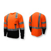 Radians ST21B-3POS Type R Class 3 Black Bottom Wicking Birdseye Mesh Safety Shirt - Orange/Black