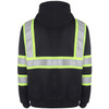 GSS Safety 7011 Non-ANSI Two-Tone Zip Front Safety Sweatshirt - Black