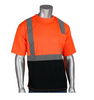 312-1250B-OR - Hi-Vis Orange Class 2 Black Bottom Shirt 