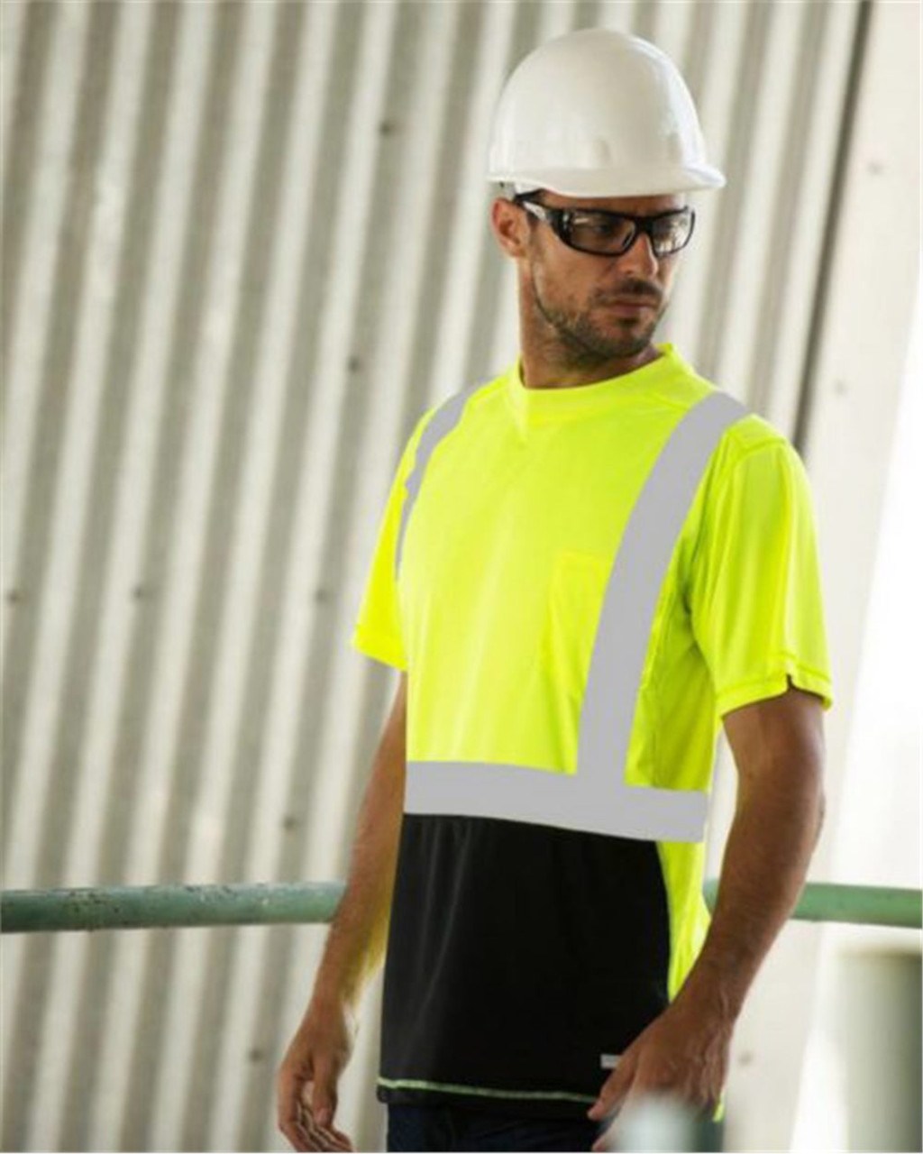 ★MAINBOOTH★Sleep Guide T-shirt(YELLOW)★正規品/直送料込 PIP 312-1250B Type R Class 2 Black Bottom Wicking Birdseye