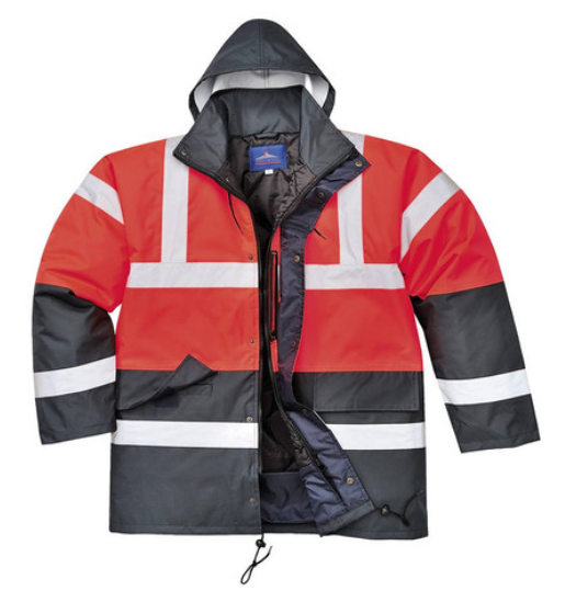hi vis red jacket