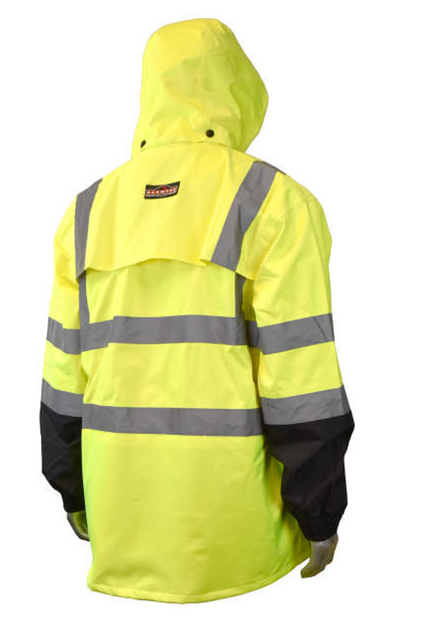 Radians RW30-3Z1Y General Purpose Rain Jacket - Yellow/Black (WATERPROOF)