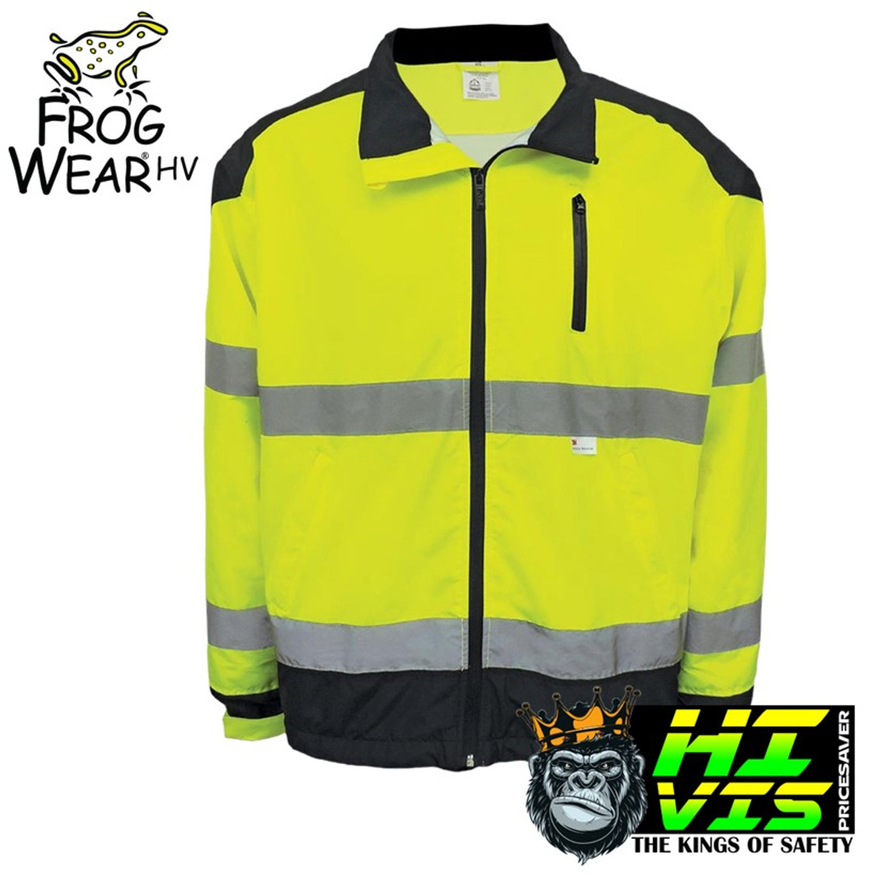 Global Glove GLO-WB1 FrogWear Type R Class 3 Black Bottom Windbreaker Jacket